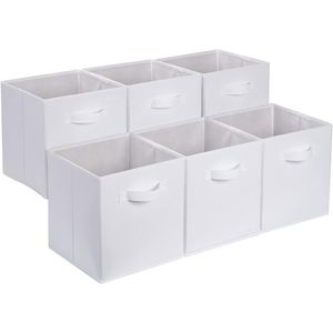 White Fabric Storage Cubes
