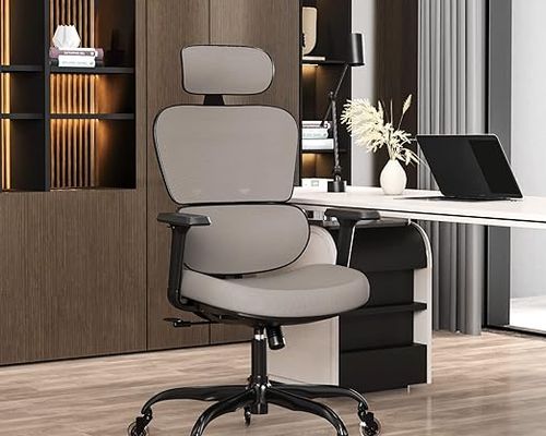 Ergonomic Office Chair - Mesh Office Chair High Back, Rolling Desk Chair, Executive Swivel Chair, Computer Chair with 3D Adjustable Armrest, 3D Lumbar Support, Blade Wheels, Adjustable Headrest