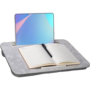 Lap Desk marbling, Portable Laptop Desk Fits Up to 16" Laptops, with Tablet Slot, Built-in Cushion, Great for Home & Office,Lap Desk for Laptop,Laptop Lap Desk,Lap Desk with Cushion