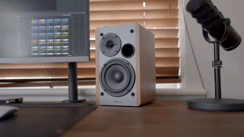 upclose shot of a speaker